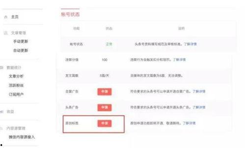 头条号账号怎么开通原创,轻松开启内容创作新篇章