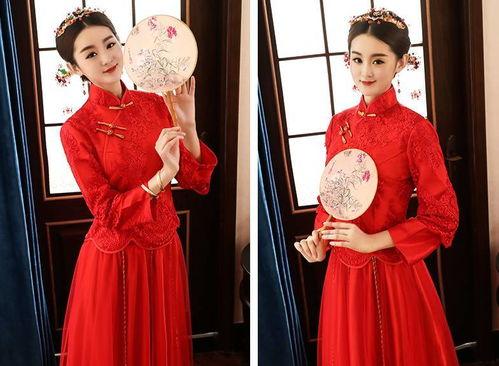 红色中式新娘吃瓜视频